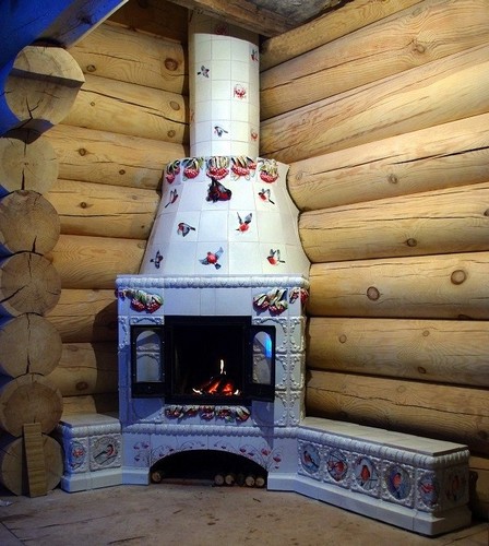 Печь-камин своими руками в русском стиле