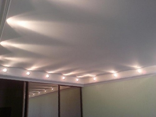 Многоуровневый потолок из гипсокартона с подсветкой своими руками: фото, монтаж, видео