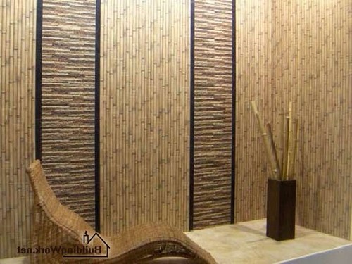 Монтаж панелей из бамбука