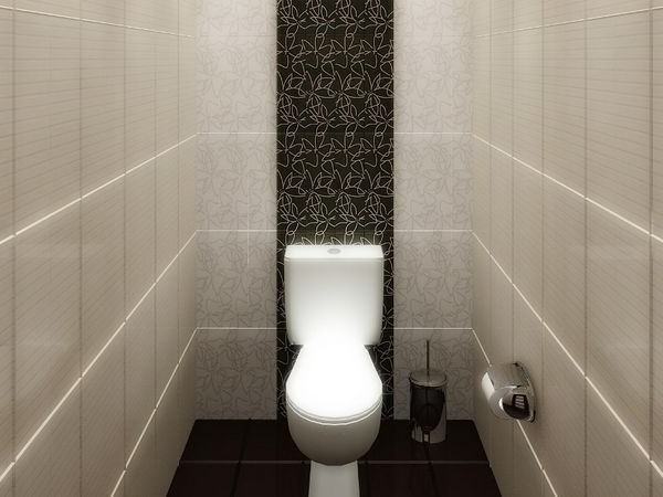 Туалетная комната в чёрно-белом стиле сантиметров из той же коллекции